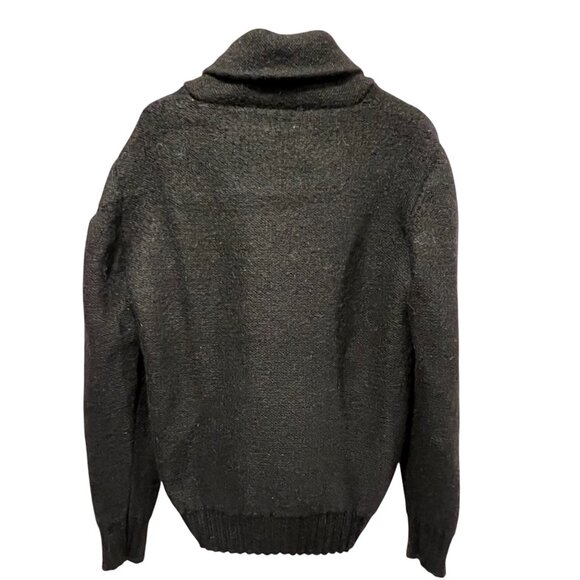 Peruvian Link 100% Alpaca Pullover Sweater, Black Ivory, XL - Picture 2 of 8